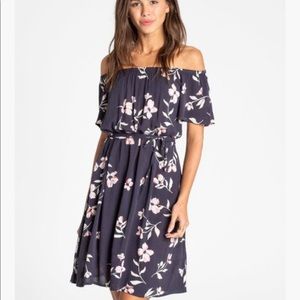 Cute Navy Blue Foral Billabong Dress